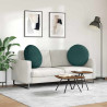 Poduszki na siedziska 2 pcs Ciemna zieleń Ø60 x 21 cm tkanina