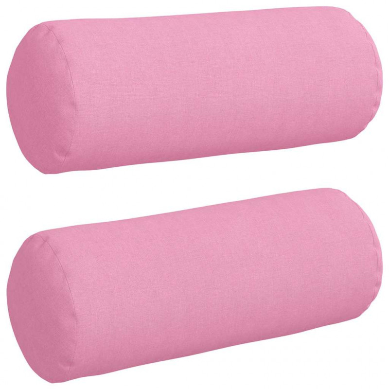 Poduszki Wałkowe 2 pcs Różowy Ø 15 x 40 cm tkanina