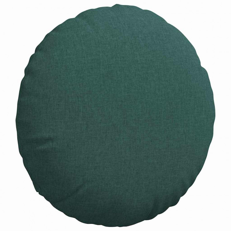 Poduszki na siedziska 2 pcs Ciemna zieleń Ø60 x 21 cm tkanina