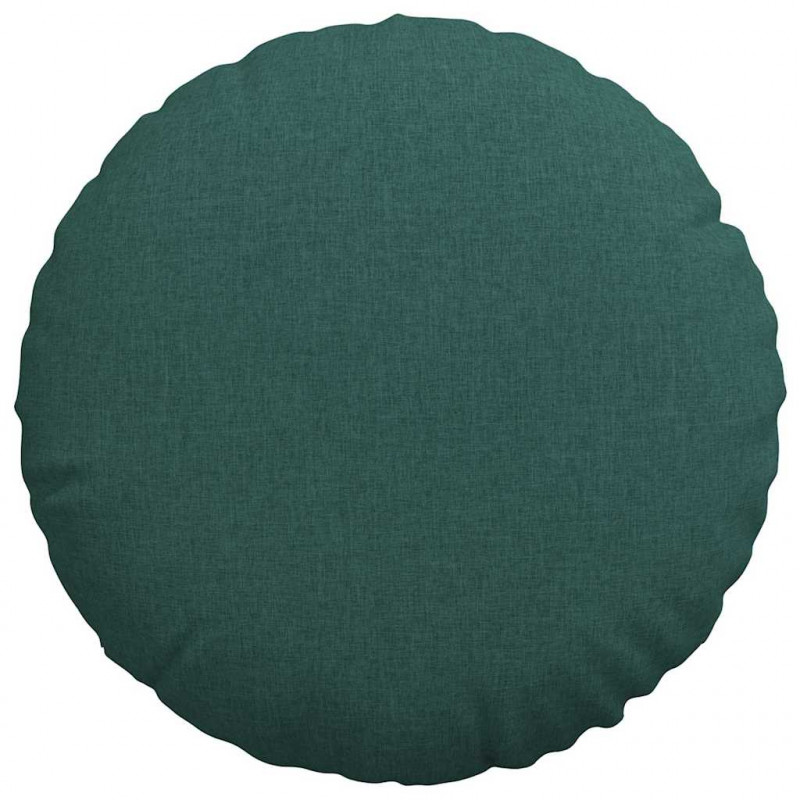 Poduszki na siedziska 2 pcs Ciemna zieleń Ø60 x 21 cm tkanina