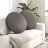 Poduszki na siedziska 2 pcs Ciemnoszary Ø60 x 21 cm tkanina