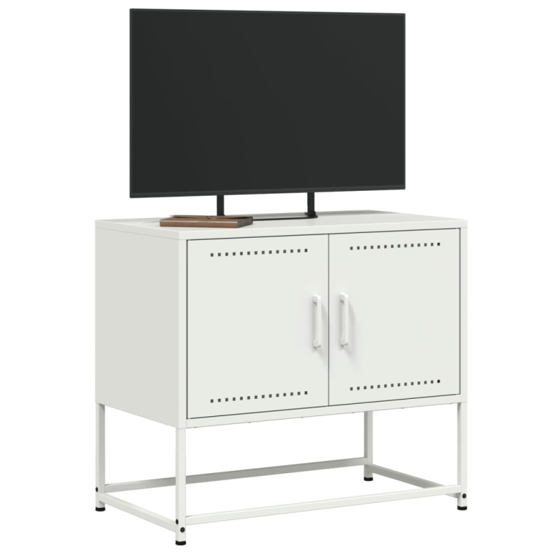 Szafka pod telewizor, biała, 68,5x39x60,5 cm, stalowa