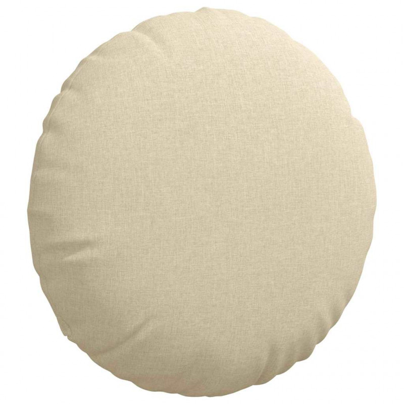 Poduszki na siedziska 2 pcs Kremowy Ø60 x 21 cm tkanina