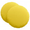 Poduszki na siedziska 2 pcs Jasnożółty Ø60 x 21 cm tkanina