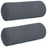 Poduszki Wałkowe 2 pcs Ciemnoszary Ø 15 x 40 cm