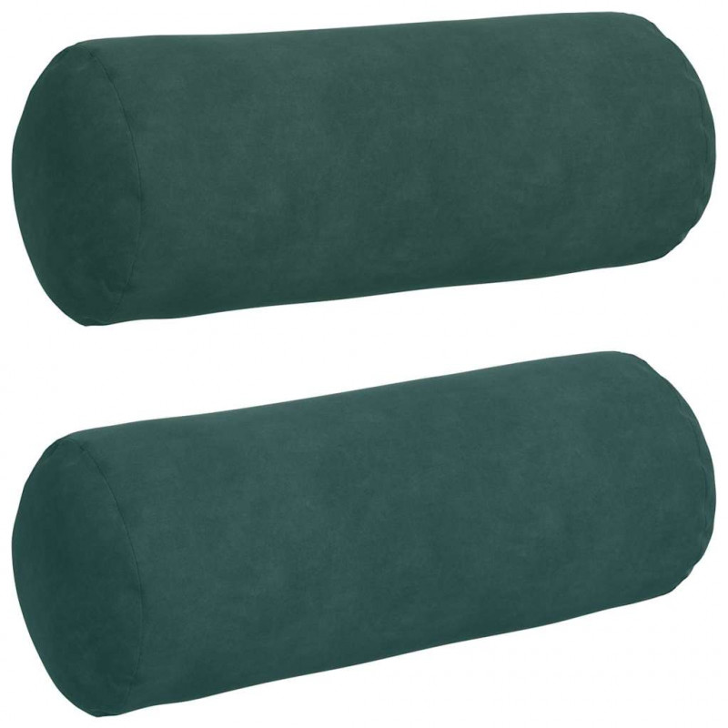 Poduszki Wałkowe 2 pcs Ciemna zieleń Ø 15 x 40 cm