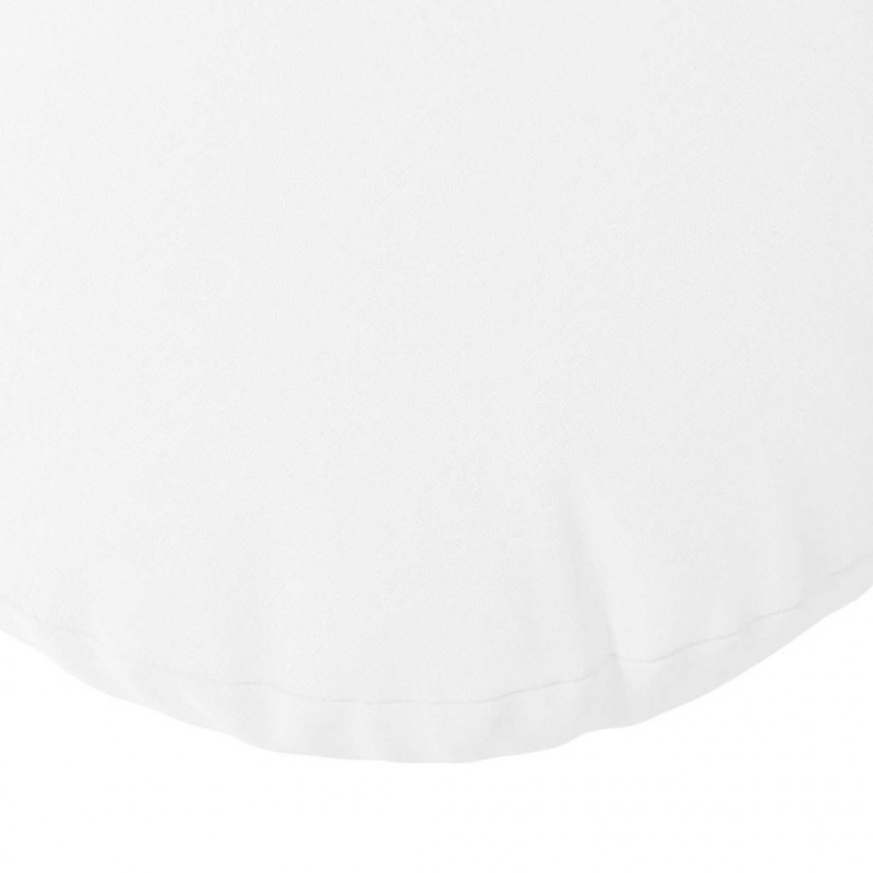 Poduszki na siedziska 2 pcs Biały Ø60 x 21 cm tkanina