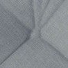 Poduszki na siedziska 4 pcs Jasnoszary 40 x 40 x 12 cm tkanina