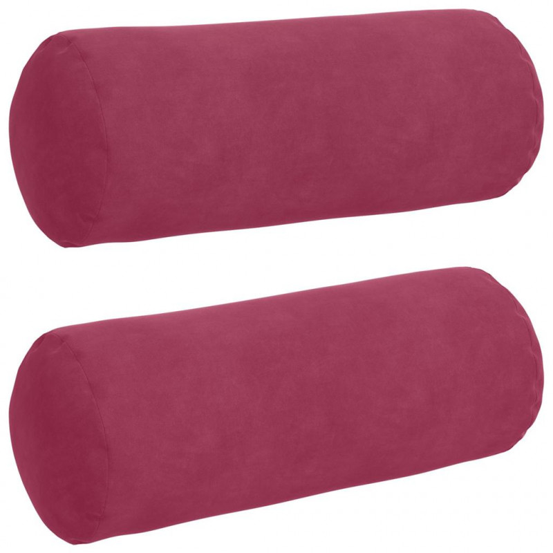 Poduszki Wałkowe 2 pcs Czerwone wino Ø 15 x 40 cm
