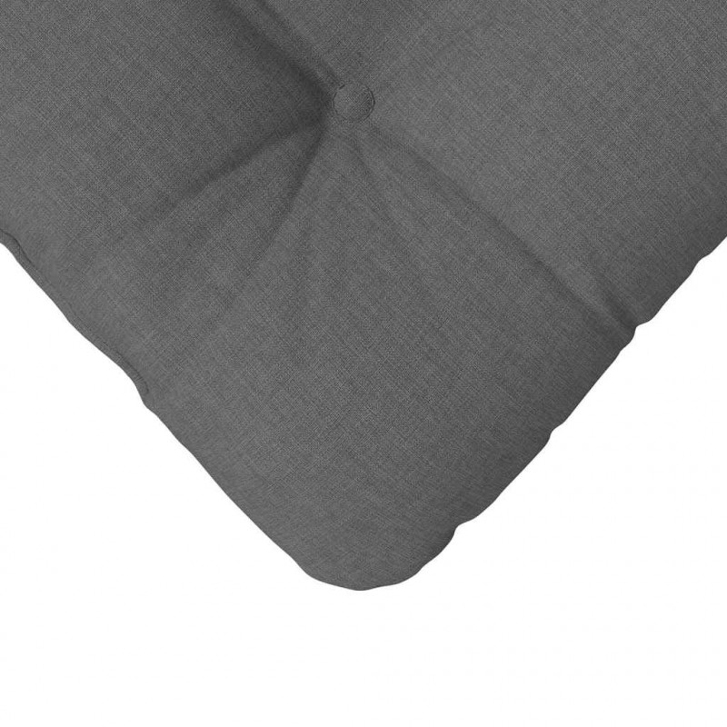 Poduszki na siedziska 4 pcs Ciemnoszary 40 x 40 x 12 cm tkanina