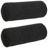 Poduszki Wałkowe 2 pcs Czarny Ø 15 x 40 cm Tkanina sztruksowa