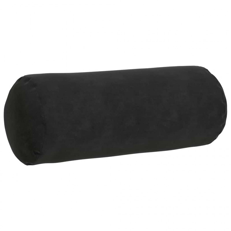 Poduszki Wałkowe 2 pcs Czarny Ø 15 x 40 cm Tkanina sztruksowa
