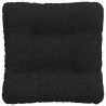 Poduszki na siedziska 4 pcs Czarny 40 x 40 x 12 cm tkanina