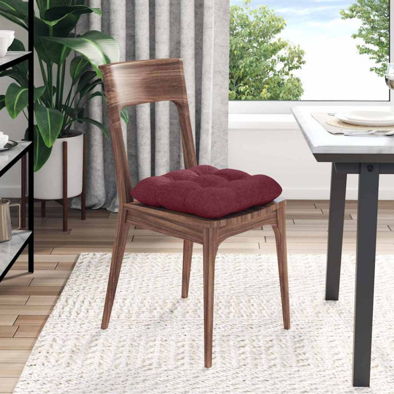 Poduszki na siedziska 4 pcs Czerwone wino 40 x 40 x 12 cm
