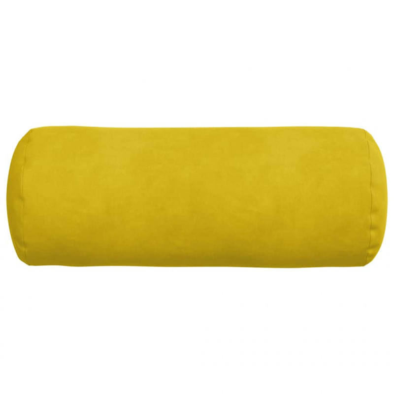 Poduszki Wałkowe 2 pcs Żółty Ø 15 x 40 cm Tkanina sztruksowa