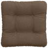 Poduszki na siedziska 4 pcs Brązowy 40 x 40 x 12 cm tkanina
