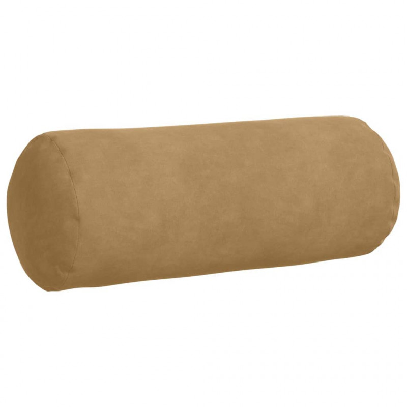 Poduszki Wałkowe 2 pcs Brązowy Ø 15 x 40 cm Tkanina sztruksowa