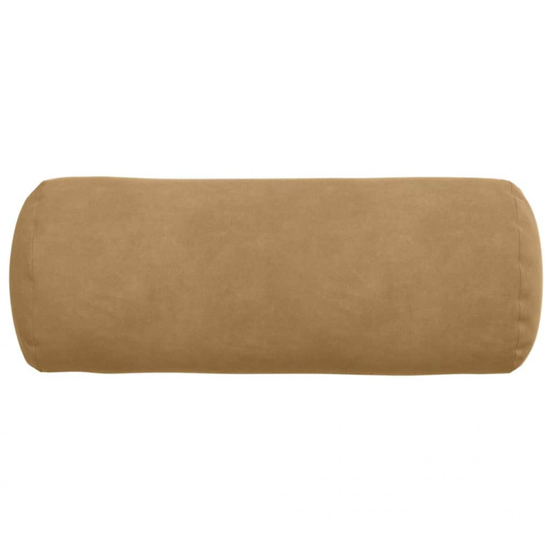 Poduszki Wałkowe 2 pcs Brązowy Ø 15 x 40 cm Tkanina sztruksowa