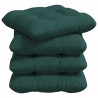 Poduszki na siedziska 4 pcs Ciemna zieleń 40 x 40 x 12 cm