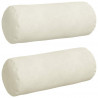 Poduszki Wałkowe 2 pcs Kremowy Ø 15 x 40 cm Tkanina sztruksowa