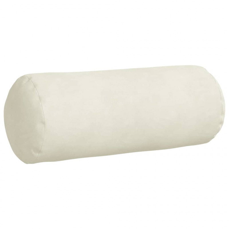 Poduszki Wałkowe 2 pcs Kremowy Ø 15 x 40 cm Tkanina sztruksowa