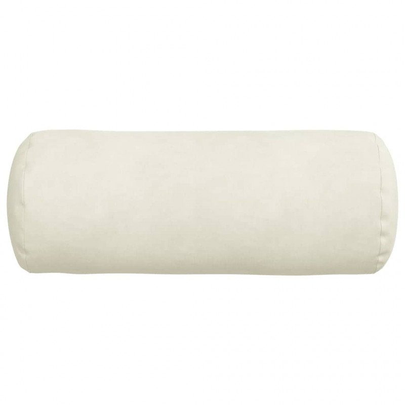 Poduszki Wałkowe 2 pcs Kremowy Ø 15 x 40 cm Tkanina sztruksowa