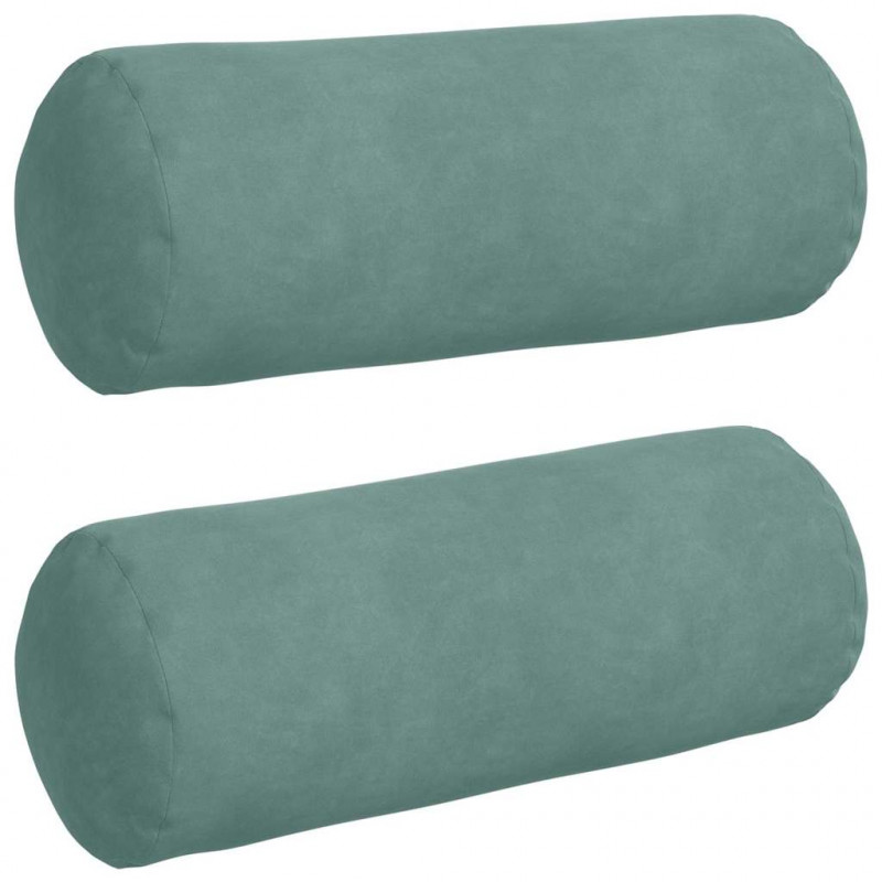 Poduszki Wałkowe 2 pcs Zielony morski Ø 15 x 40 cm