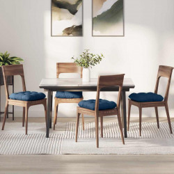 Poduszki na siedziska 4 pcs Niebieski 40 x 40 x 12 cm tkanina