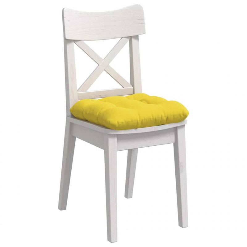 Poduszki na siedziska 4 pcs Jasnożółty 40 x 40 x 12 cm tkanina