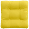 Poduszki na siedziska 4 pcs Jasnożółty 40 x 40 x 12 cm tkanina