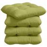 Poduszki na siedziska 4 pcs Jasnozielony 40 x 40 x 12 cm
