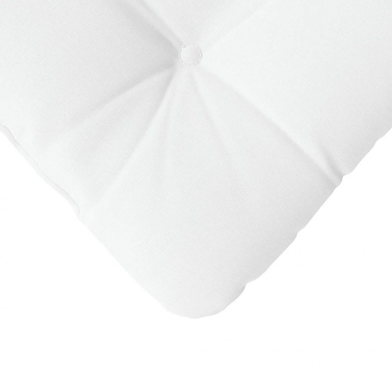 Poduszki na siedziska 4 pcs Biały 40 x 40 x 12 cm tkanina