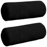 Poduszki Wałkowe 2 pcs Czarny Ø 15 x 40 cm Tkanina mikrofibrowa