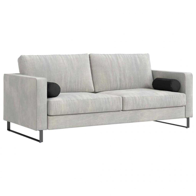 Poduszki Wałkowe 2 pcs Czarny Ø 15 x 40 cm Tkanina mikrofibrowa