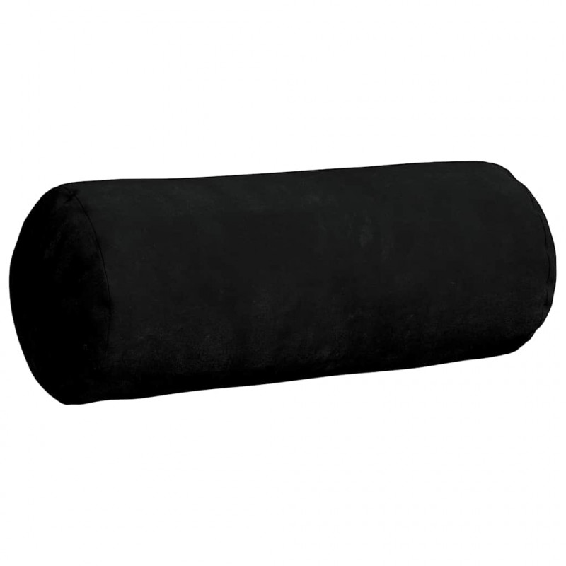 Poduszki Wałkowe 2 pcs Czarny Ø 15 x 40 cm Tkanina mikrofibrowa