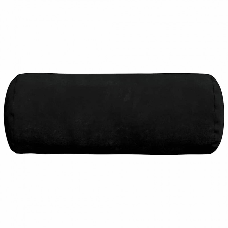 Poduszki Wałkowe 2 pcs Czarny Ø 15 x 40 cm Tkanina mikrofibrowa