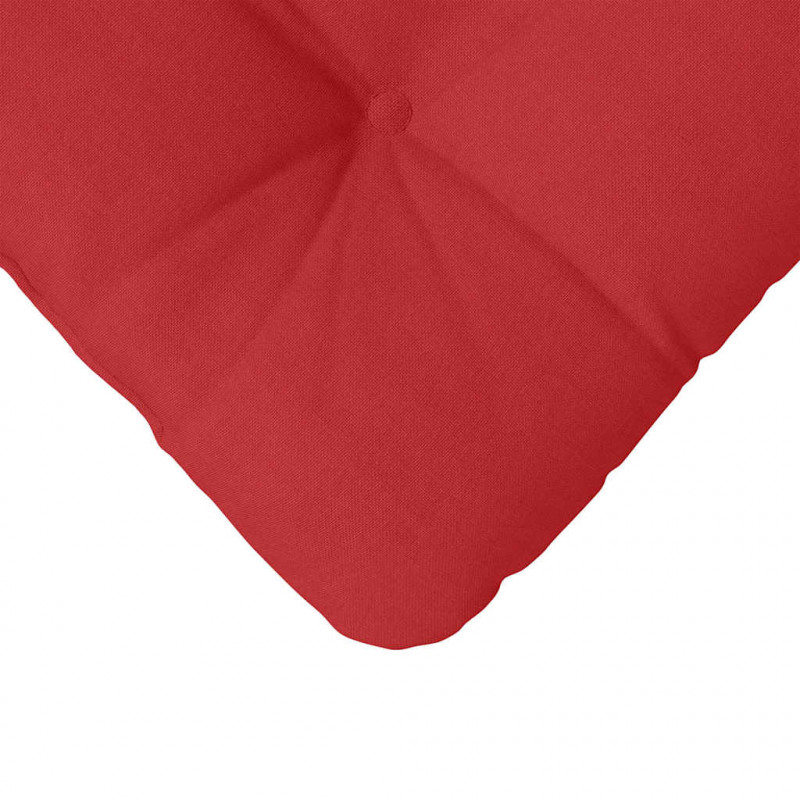 Poduszki na siedziska 4 pcs Czerwony 40 x 40 x 12 cm tkanina