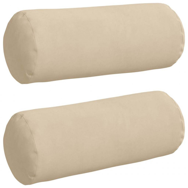 Poduszki Wałkowe 2 pcs Kremowy Ø 15 x 40 cm