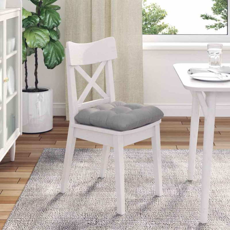 Poduszki na siedziska 4 pcs Szary chmur 40 x 40 x 12 cm tkanina