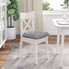 Poduszki na siedziska 4 pcs Szary chmur 40 x 40 x 12 cm tkanina