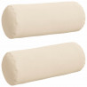 Poduszki Wałkowe 2 pcs Beżowy Ø 15 x 40 cm Tkanina mikrofibrowa