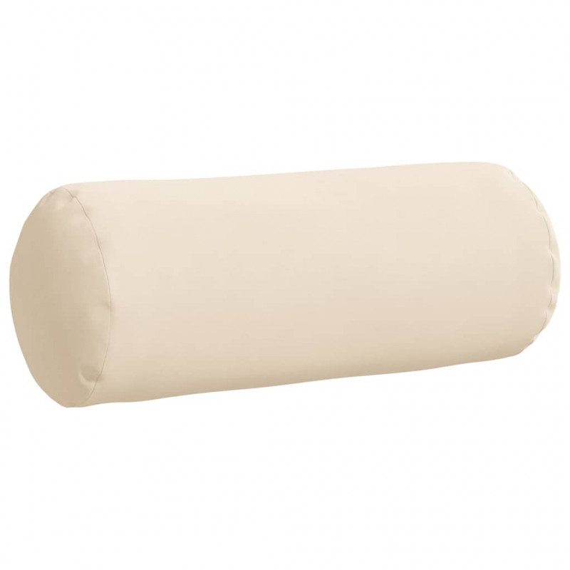 Poduszki Wałkowe 2 pcs Beżowy Ø 15 x 40 cm Tkanina mikrofibrowa