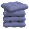 Poduszki na siedziska 4 pcs Niebieski dżins 40 x 40 x 12 cm
