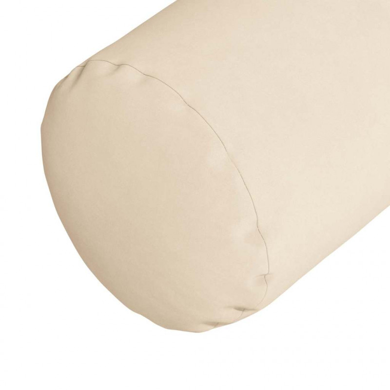Poduszki Wałkowe 2 pcs Beżowy Ø 15 x 40 cm Tkanina mikrofibrowa