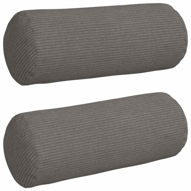 Poduszki Wałkowe 2 pcs Jasnoszary Ø 15 x 40 cm
