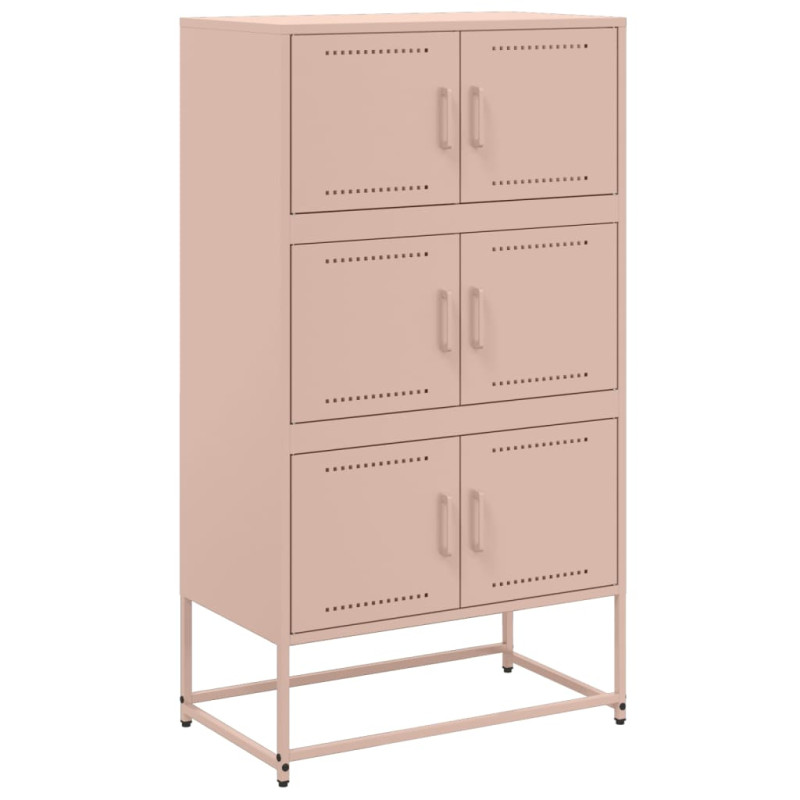 Szafka, różowa, 68,5x38,5x123,5 cm, stal