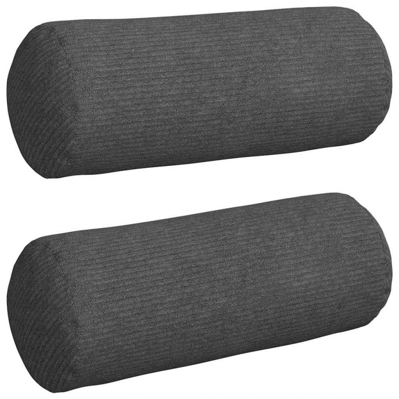 Poduszki Wałkowe 2 pcs Ciemnoszary Ø 15 x 40 cm