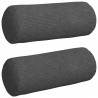 Poduszki Wałkowe 2 pcs Ciemnoszary Ø 15 x 40 cm