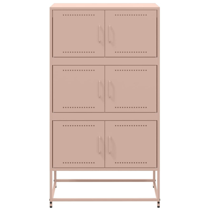 Szafka, różowa, 68,5x38,5x123,5 cm, stal