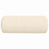 Poduszki Wałkowe 2 pcs Kremowy Ø 15 x 40 cm Tkanina sztruksowa